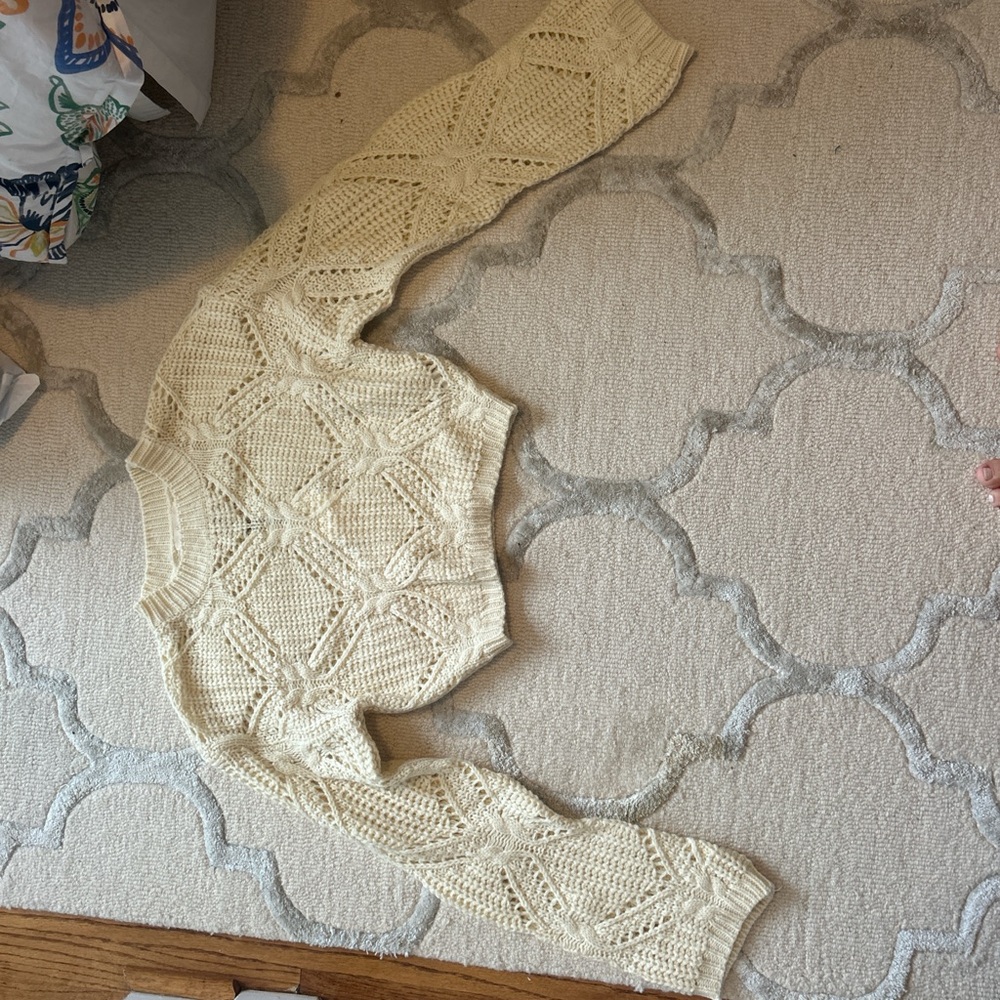 Cream Knit Women's Sweater